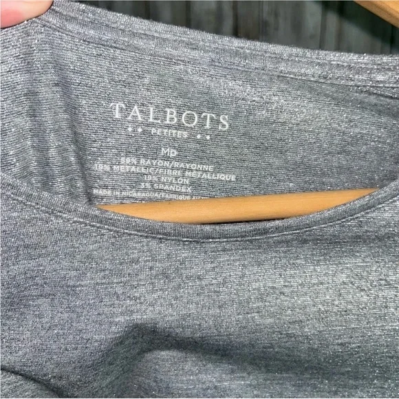 Talbots Metallic Silver Blouse - Picture 4 of 4